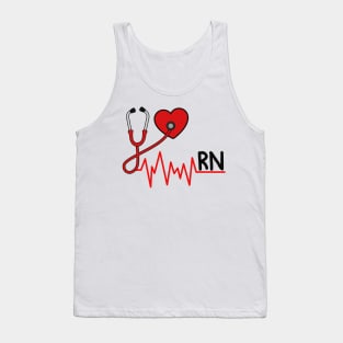 Stethoscope Heartbeat RN Tank Top